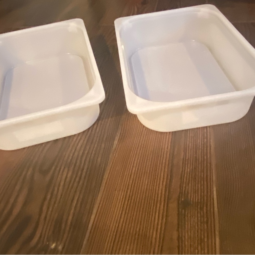 Lot of Two IKEA Trofast White Storage Bins- Clear - Picture 7 of 8